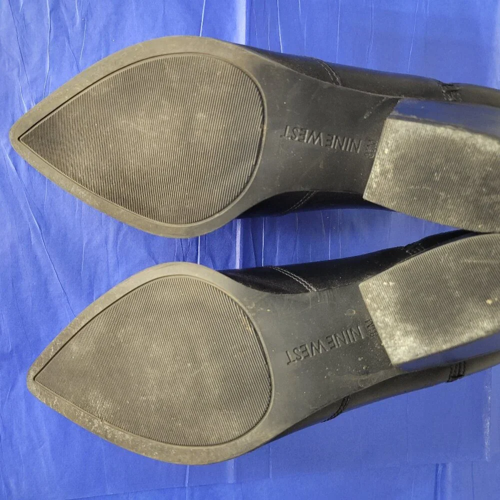 Nine West Leather Western Ankle Booties Size 8.5 - Picture 10 of 14